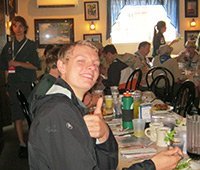 Group of boys eating