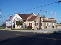 Tables chairs and paintings