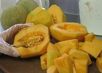 Fruits being cut